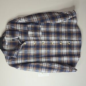 Zeagoo Womens Plaid flannel Shacket  Shirt sz large NWT